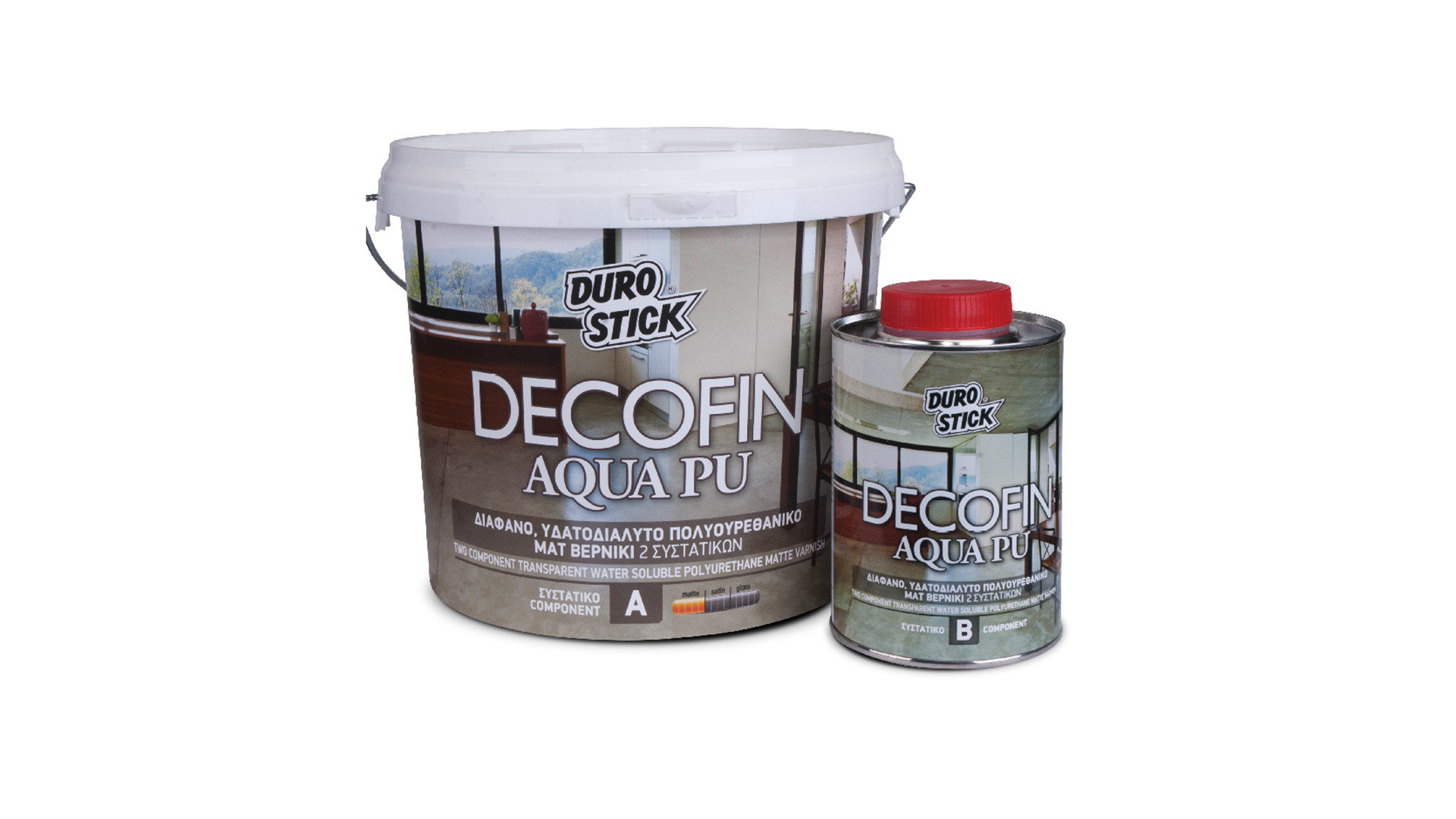 DECOFIN AQUA PU A + B ΣΥΣΤ  2445 + 555gr DUROSTICK