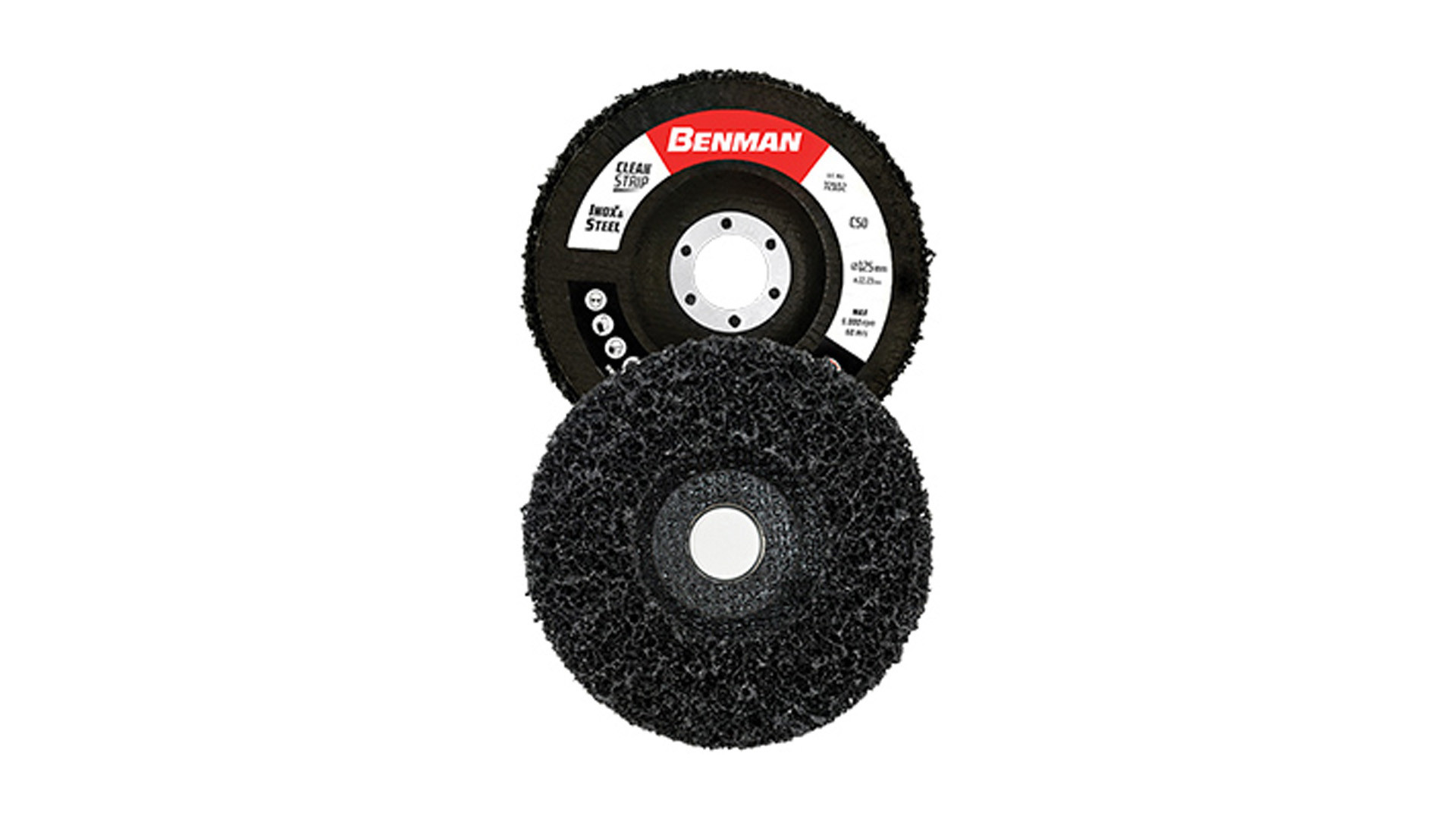 ΔΙΣΚΟΣ ΚΑΘΑΡΙΣΜΟΥ ΣΚΟΥΡΙΑΣ CLEAN STRIP 115mm ΜΑΥΡΟΣ BENMAN