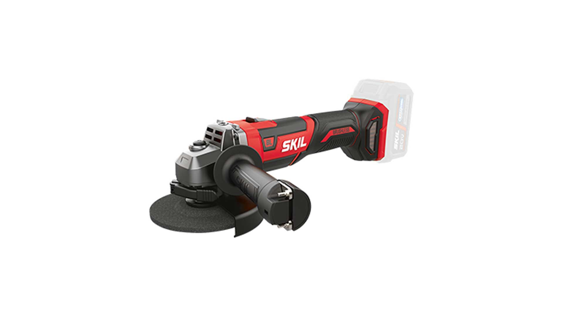 ΓΩΝΙΑΚΟΣ ΤΡΟΧΟΣ  ΜΠΑΤΑΡΙΑΣ  20V (SOLO) BRUSHLESS 125MM (3930) RED LINE SKIL (AG1E3930CA)