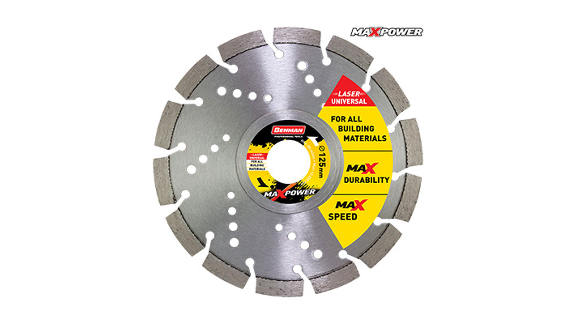 ΔΙΑΜΑΝΤΟΔΙΣΚΟΣ MAXPOWER UNIVERSAL-LASER 180 X 2,6 X 10w BENMAN (74488)