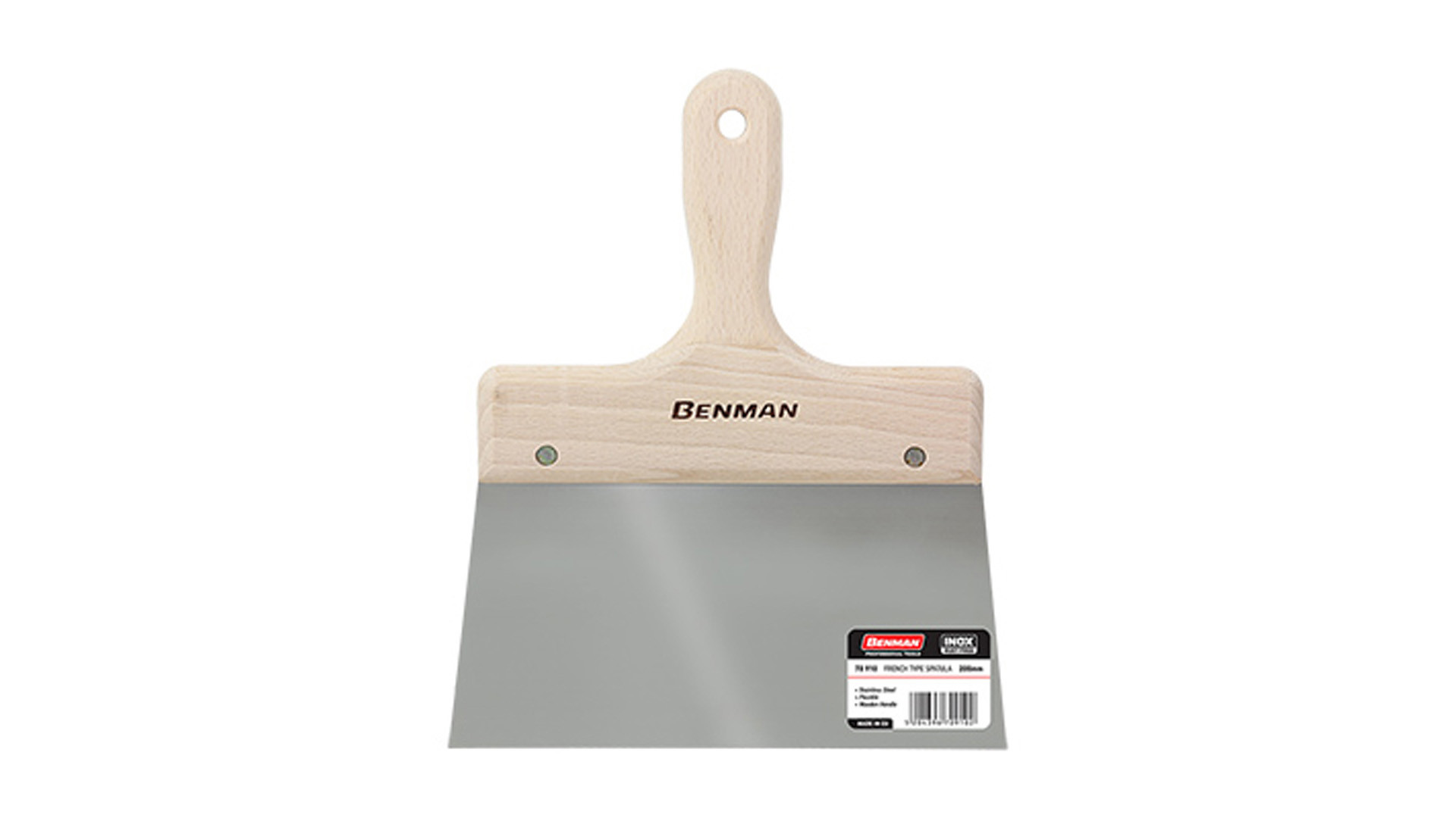 ΣΠΑΤΟΥΛΑ ΦΑΡΔΙΑ INOX ΞΥΛINH ΛΑΒΗ 180mm BENMAN