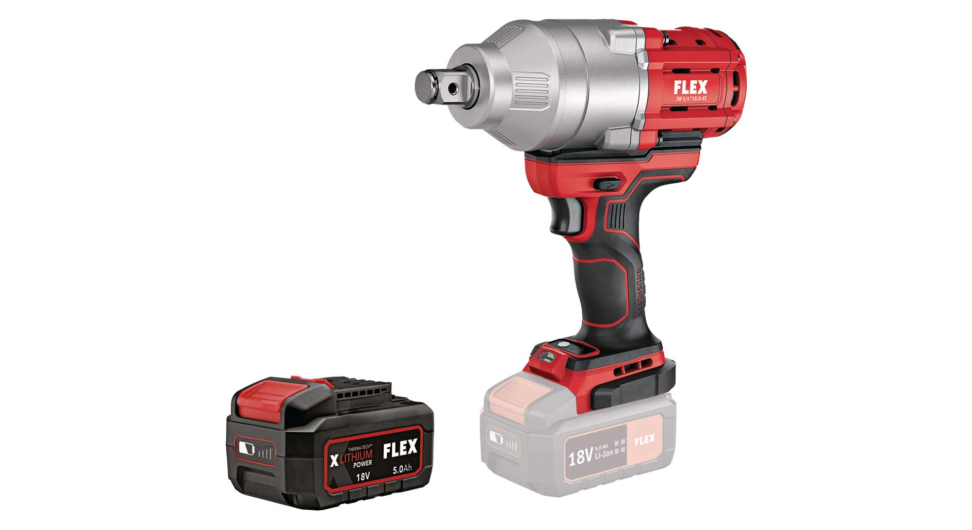 ΜΠΟΥΛΟΝΟΚΛΕΙΔΟ ΜΠΑΤΑΡΙΑΣ IW 3/4" 18.0 EC/ 5.0Ah FLEX (D00335)