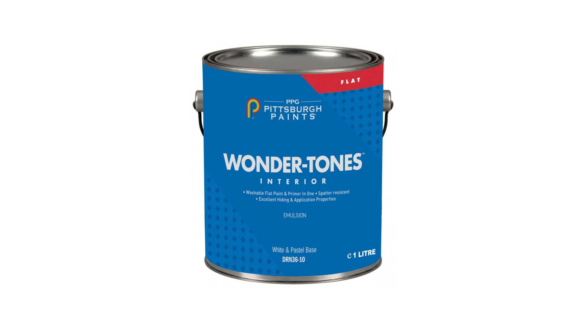 DRN 36 WONDER-TONES ΠΛΑΣΤΙΚΟ ΜΑΤ ΧΡΩΜΑ ΛΕΥΚΟ/ΠΑΣΤΕΛ  0,98 Lt