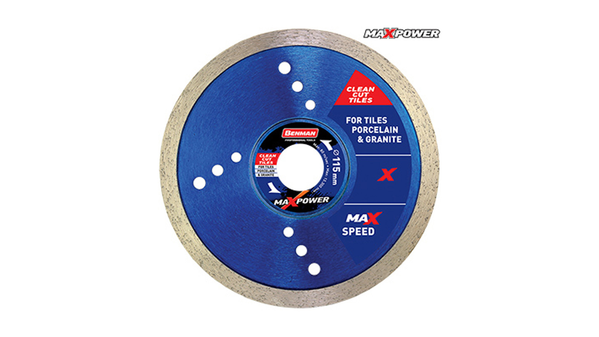 ΔΙΑΜΑΝΤΟΔΙΣΚΟΣ MAXPOWER CLEAN CUT ΠΛΑΚΙΔΙΩΝ BENMAN 115 X 1.4 X 7w